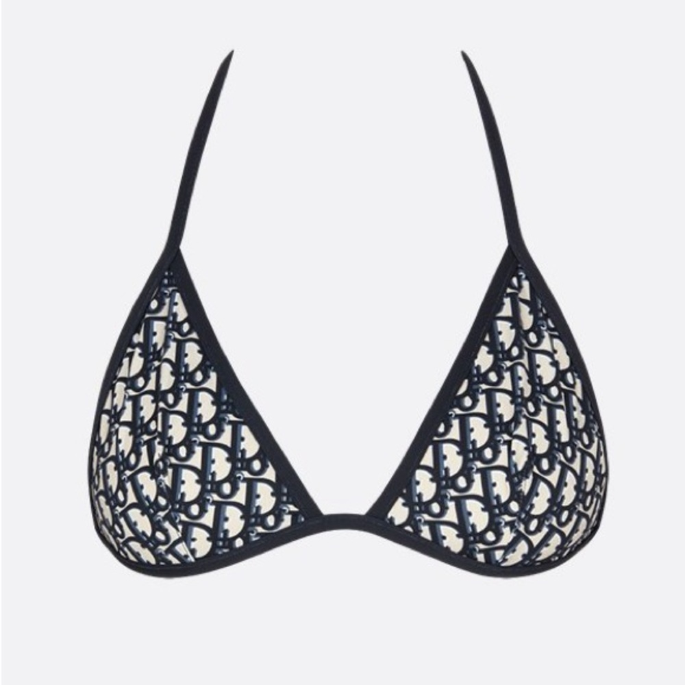 DIOR Bikini TOP Blue Oblique